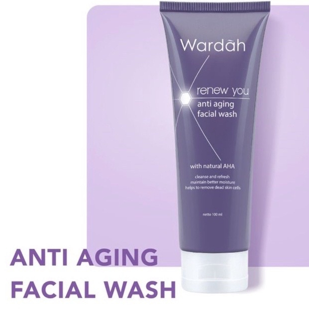 (cod) Wardah Renew You Anti Aging Facial Wash 100 ml terlaris