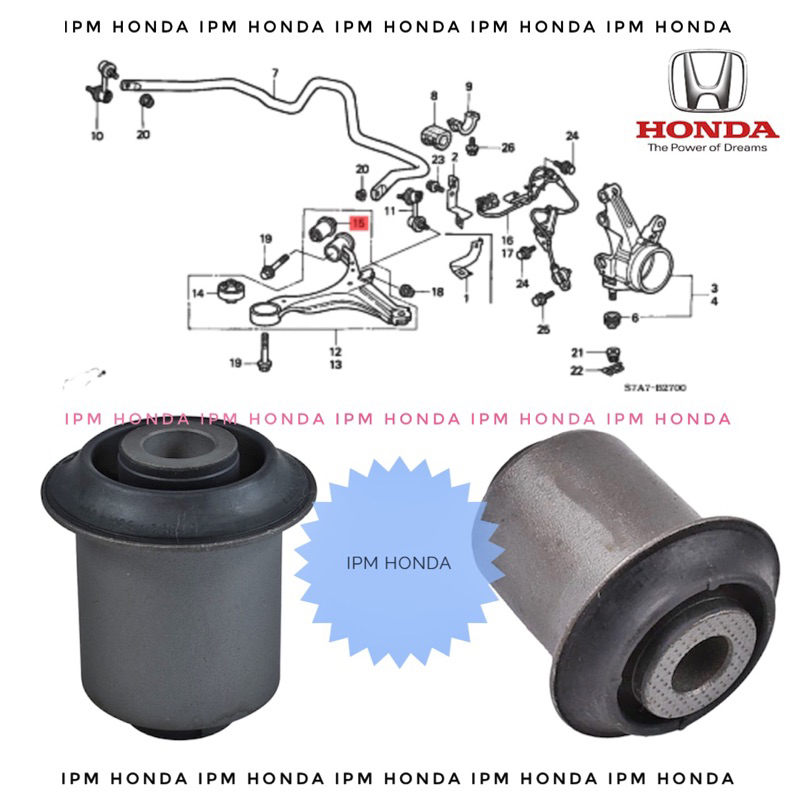 51392 S5A Bos Bush Bushing Sayap Lower Arm Depan Bawah Kecil Honda Stream 2002-2006 CRV GEN 2 RD4 RD5 2002-2006  Civic Es Century VTIS 2001-2005