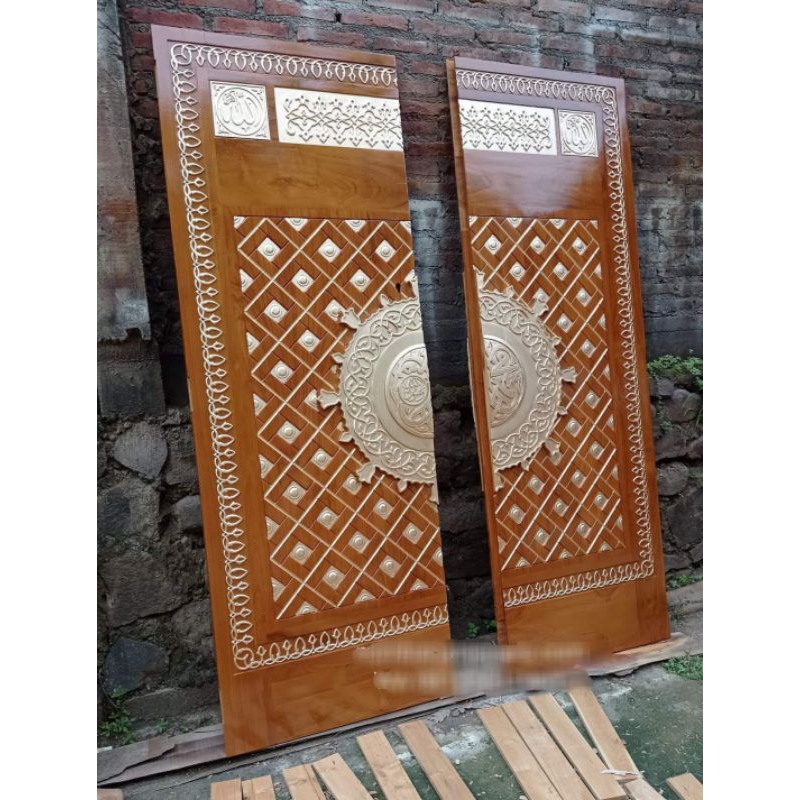 Pintu nabawi bahan kayu jati tpk