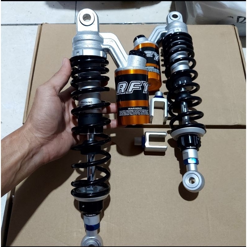 shockbreaker 340mm universal nmax pcx rx king supra kharisma dll 2pcs free anting model rfy / shock 340mm 2pcs