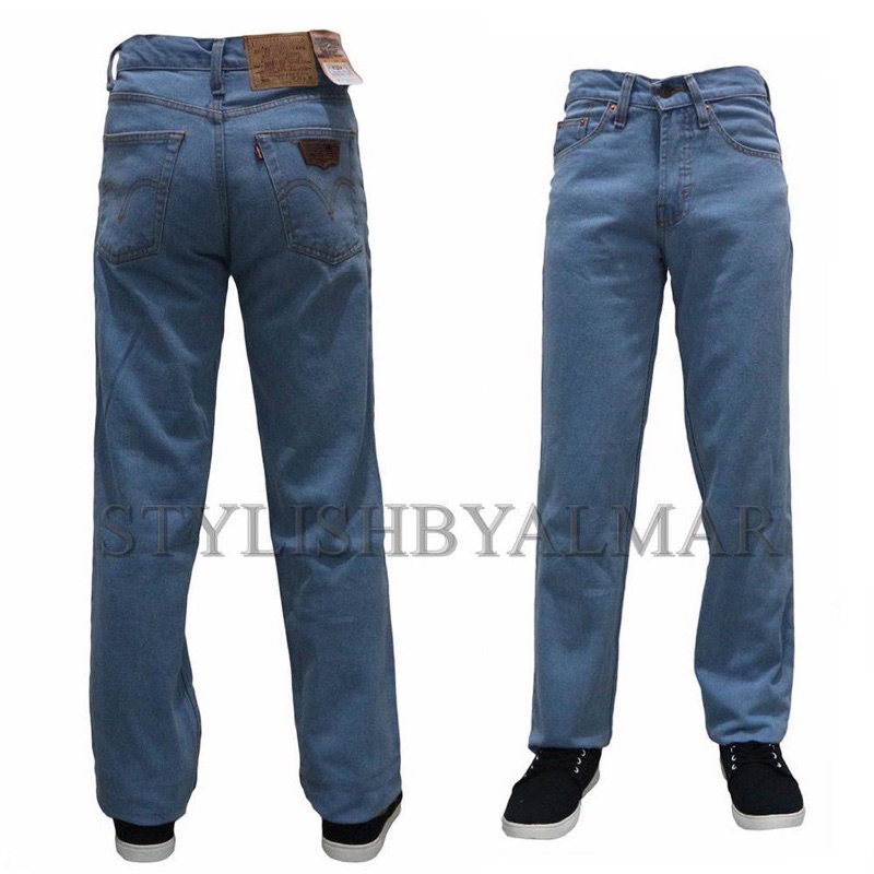 Celana jeans standar regullar cowok pria bioblizt biowash hitam berkualitas