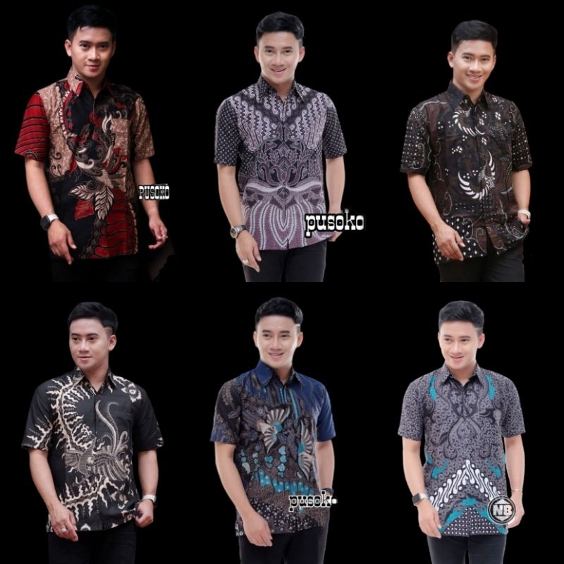 batik pria kemeja batik pria lengan pendek size m l xl xxl terlaris