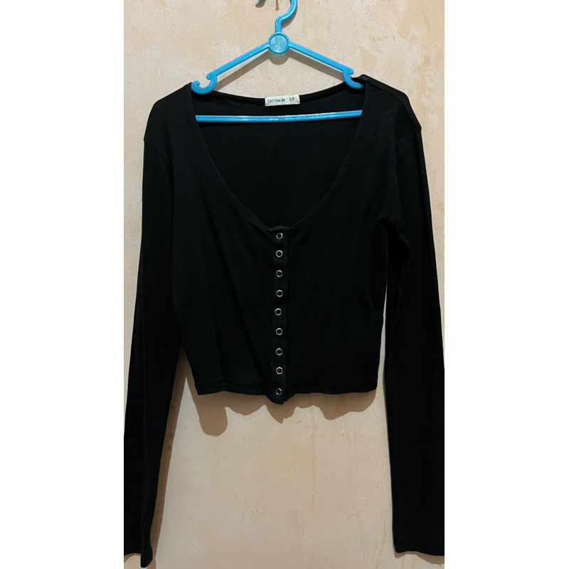 Cotton On Crop Ribbed Top