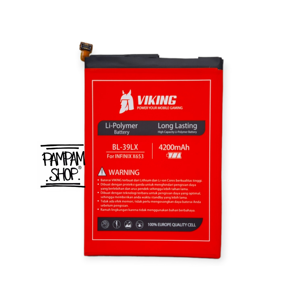 Baterai VIKING Double Power Original Infinix Smart 4 X653 X653C S5 Lite X652 BL-39LX BL39LX Batre Batrai Battery HP Handphone Ori