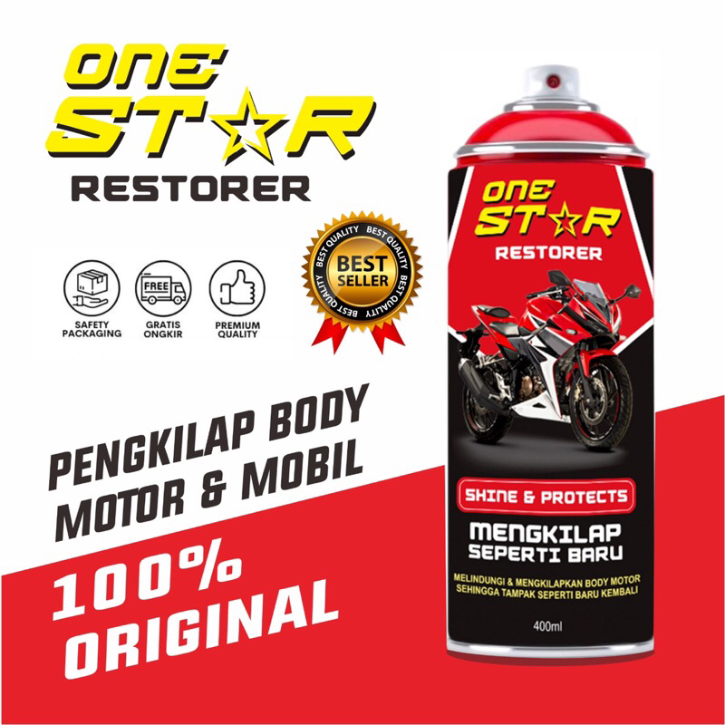 ONE STAR - Penghitam &amp; Pengkilap Body Mobil / Motor / Semir Ban