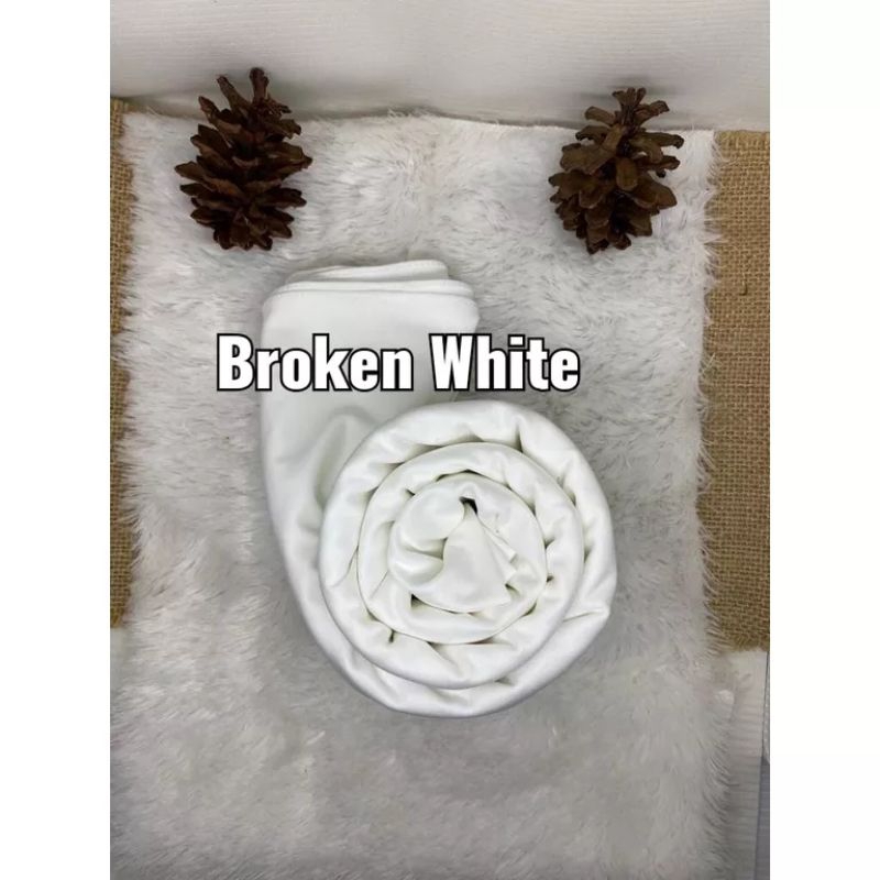 pashmina kaos premium/hijab jersy premium/jilbab pashmina instan/pashmina rayon/pashmina bagus murah-Putih BW