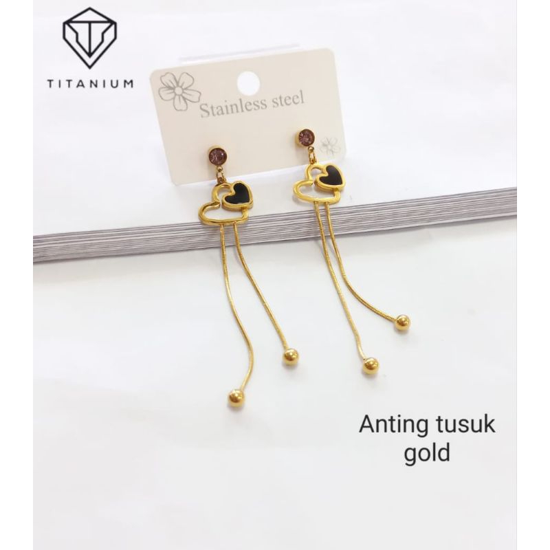 ANTING TITANIUM MOTIF RUMBAI CANTIK DAN ELEGAN