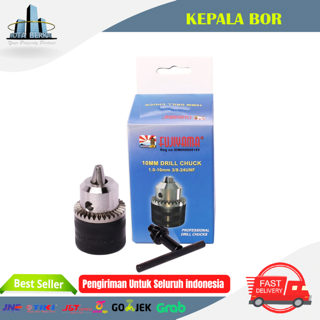 KEPALA BOR FUJIYAMA 10MM / FUJIYAMA DRILL CHUCK