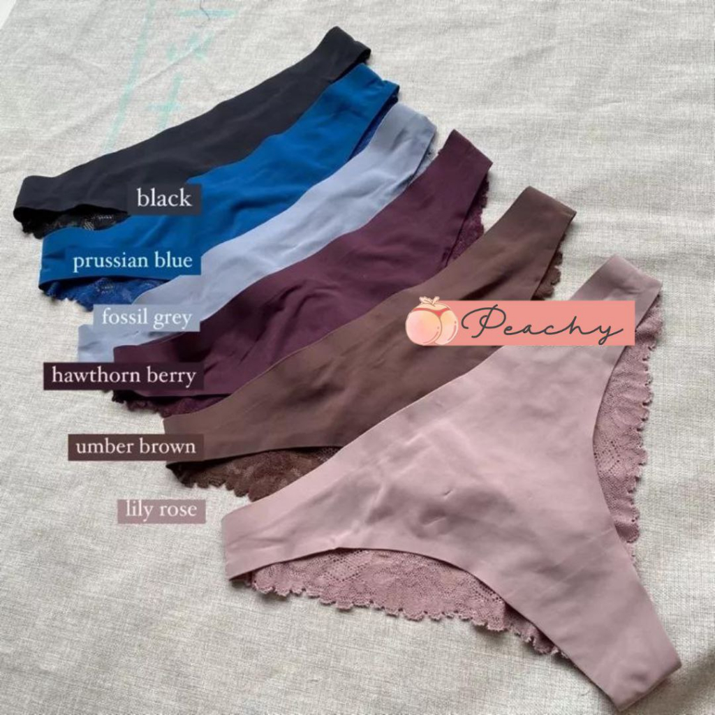 Seamless Panty HM Cheeky Brazillian Lace Underwear by Peachy