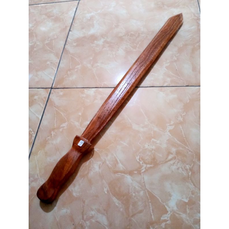 Pedang Panjang Kayu Jati Viral Mainan Peragaan Latihan Beladiri - Pedang Panjang Peraga Beladiri