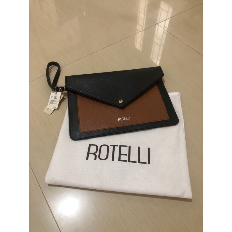 READY NEW ‼️tas pesta clutch wanita rotelli hitam black