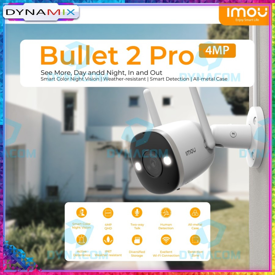 CCTV IMOU Bullet 2 PRO 4MP Smart IP Camera Full Colour Night Outdoor GARANSI RESMI | kamera CCTV