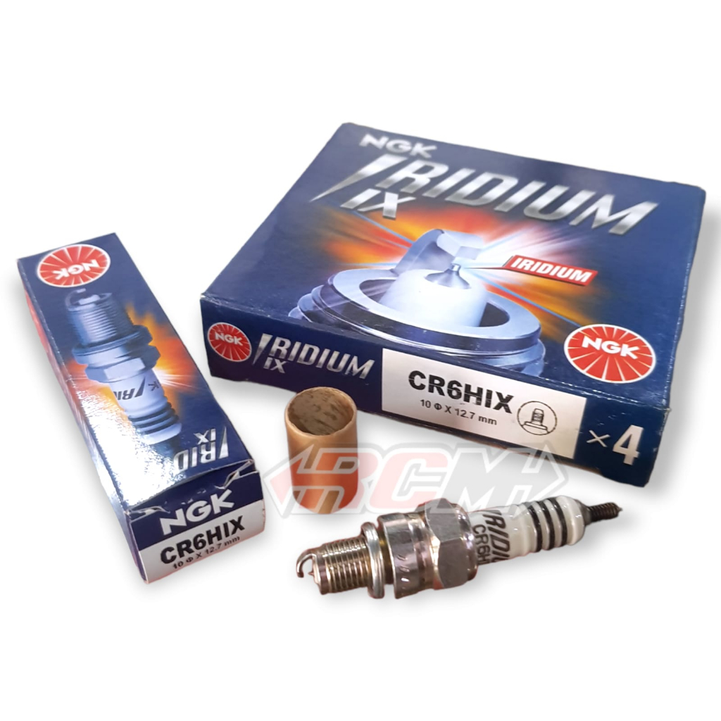 BUSI MOTOR SPARK PLUG RACING PLATINUM IRIDIUM CR6HGP CR6HIX SOUL GT FINO FI XRIDE X-RIDE 125 MIO FI M3 BLUE CORE FORCE JUPITER Z1 FI F1 INJEKSI VEGA R 2006 VEGA ZR 2008 ORI ORIGINAL NGK ASLI