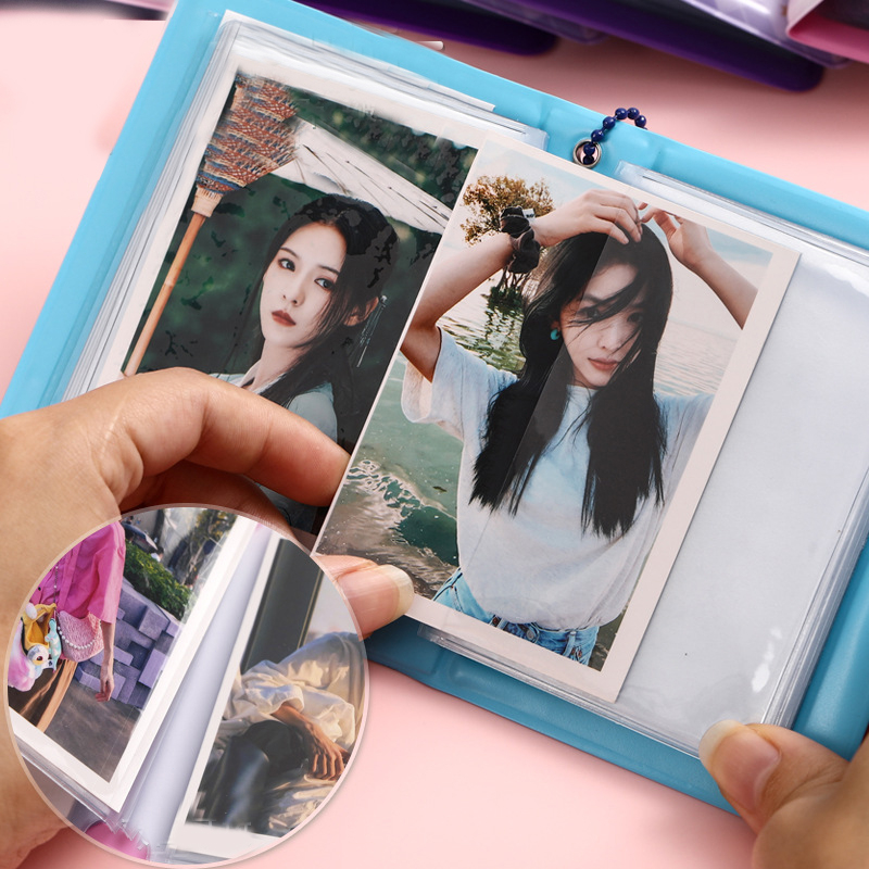 Rainbow Star Album Foto 40Kapasitas Pemegang Kartu untuk 3 Inci 2R Mini album Foto Polaroid Koleksi Buku DIY Idol Foto Penyimpanan Kartu