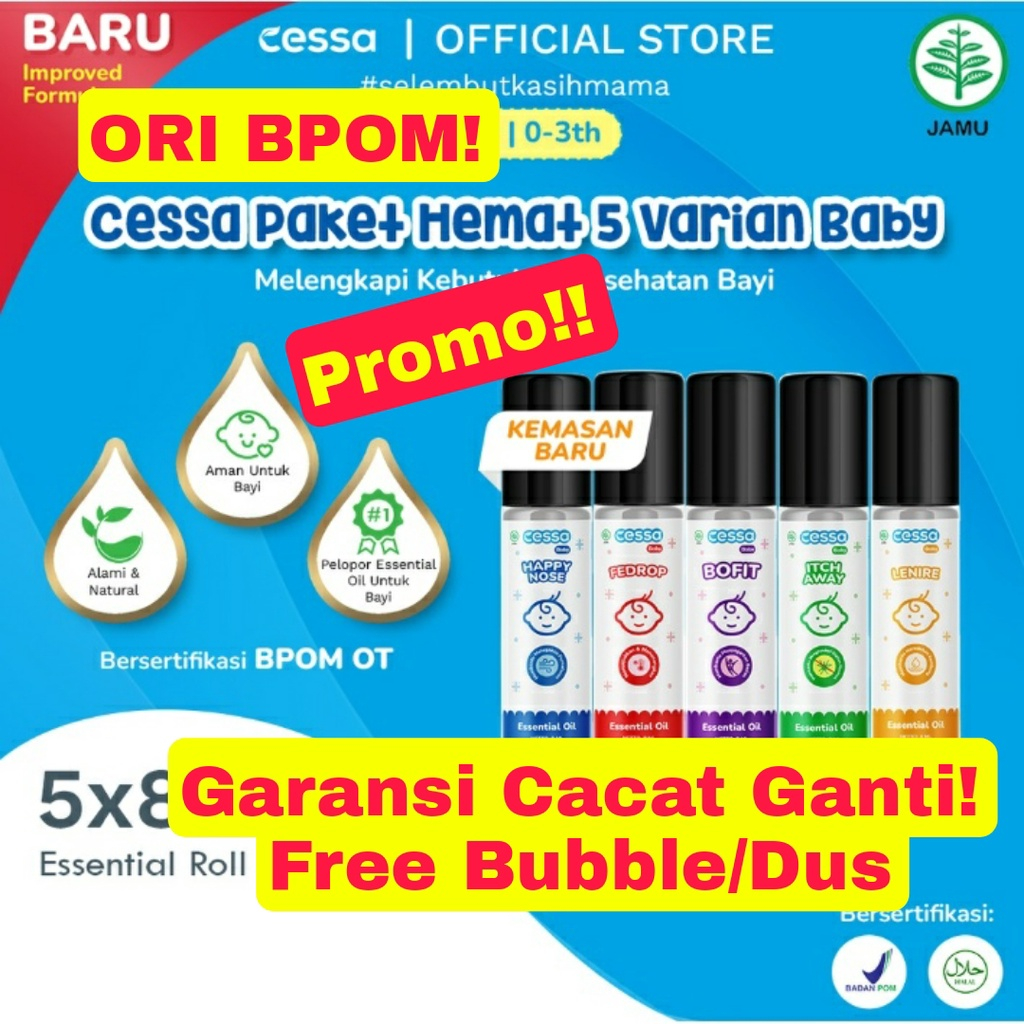Cessa Baby Natural Essential Oil cesa bayi / Herbal bayi / obat flu bayi / obat batuk Bayi Obat dema