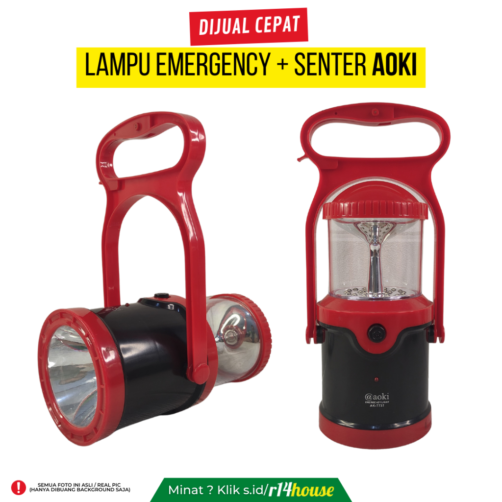 LAMPU EMERGENCY + SENTER AOKI