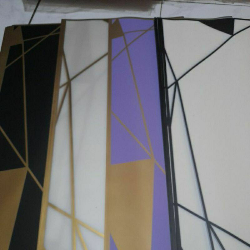 

kertas buket cellophane gold line/ pembungkus buket lembaran