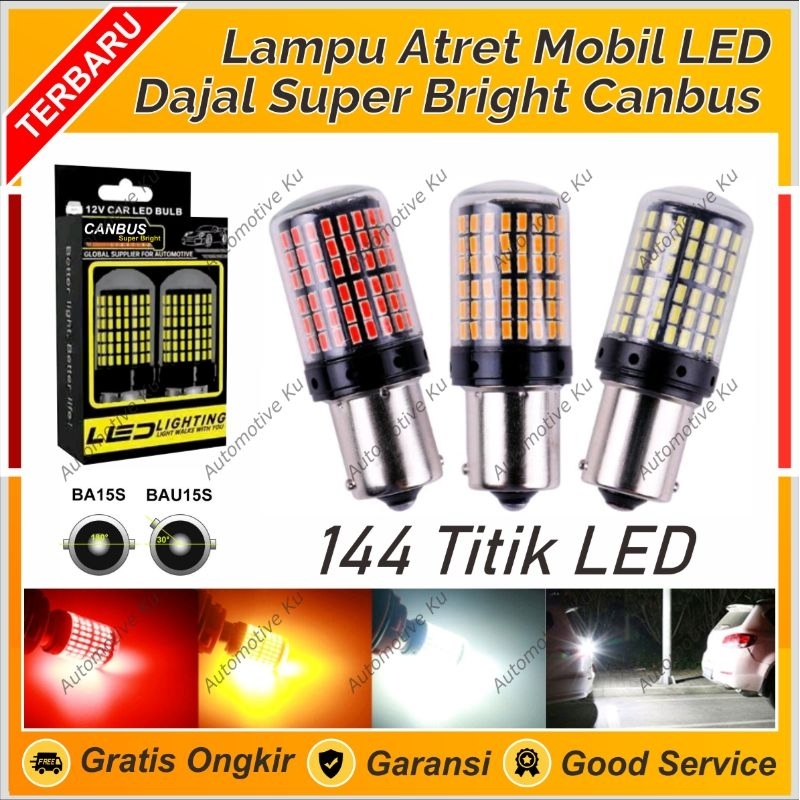 LAMPU ATRET DAJAL BAU15S BA15S SEN RETING SEIN MUNDUR MOBIL LED SUPER EXTREME POWER BRIGHT 144 MATA 