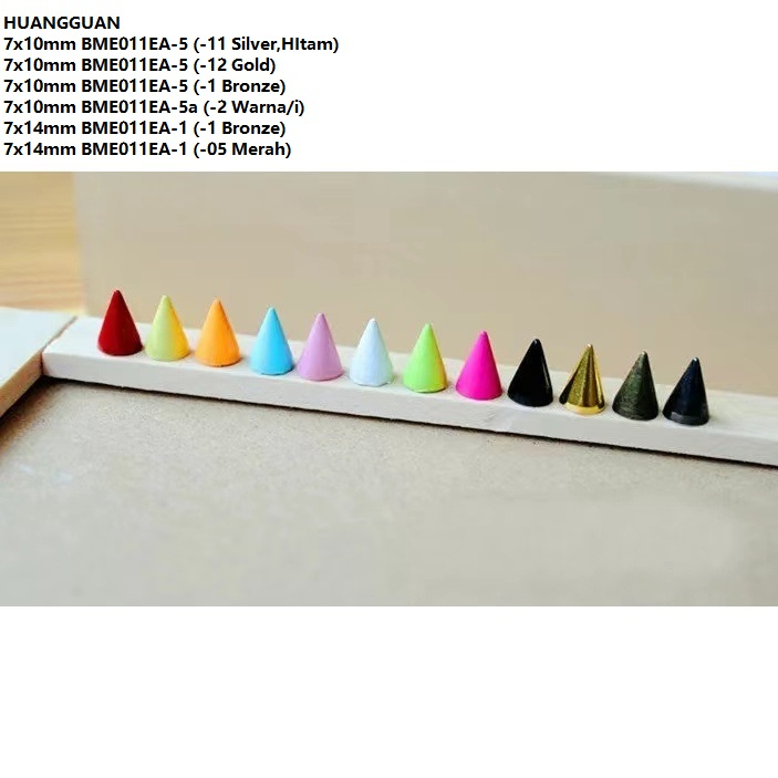 Spike Stude Aksesories Kuat Mengkilap Uk 7x10mm &amp; 7x14mm Harga/30-50 Set