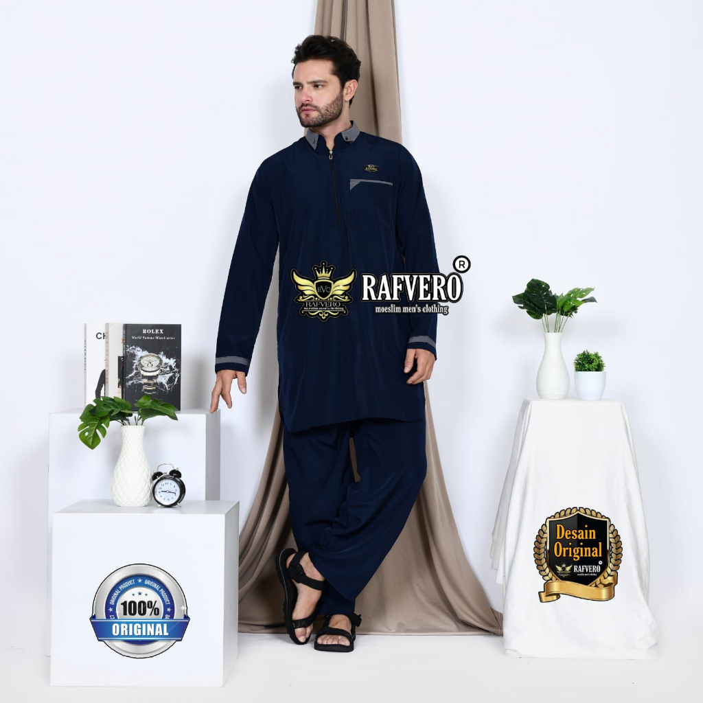 DSTORE - Setelan Pakistan Pria Muslim Premium Original  - Setelan Koko Pria - Baju Koko dewasa - bonus peci dan tasbih