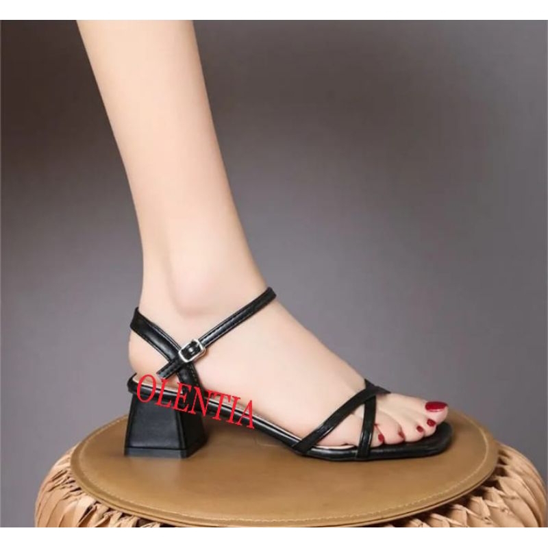 Sendal Wanita heels tali hak 5cm KR 03