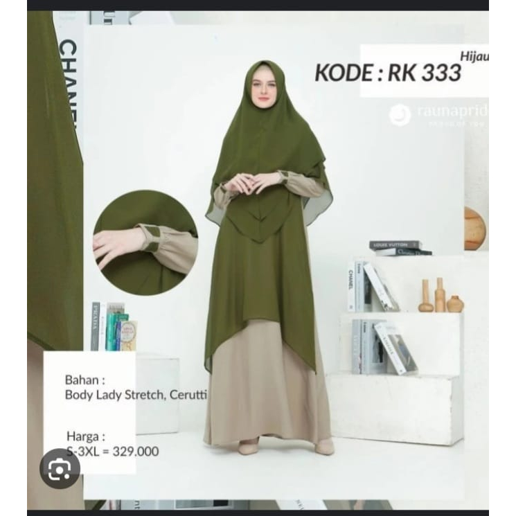 GAMIS RK 333 HIJAU BY RAUNAPRIDE