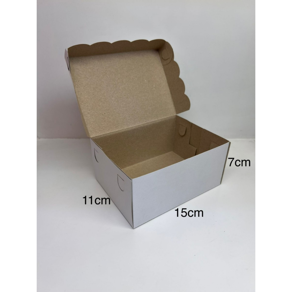 50 pcs CATERING BOX DELIMA 15X11X7,5CM PUTIH POLOS NON LAMINATING