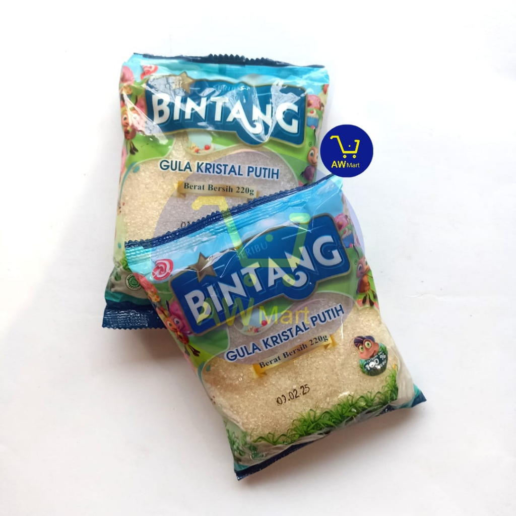 GULA BINTANG SERIBU 220 GRAM – GULA KRISTAL PUTIH SERIBU BINTANG 220 GRAM