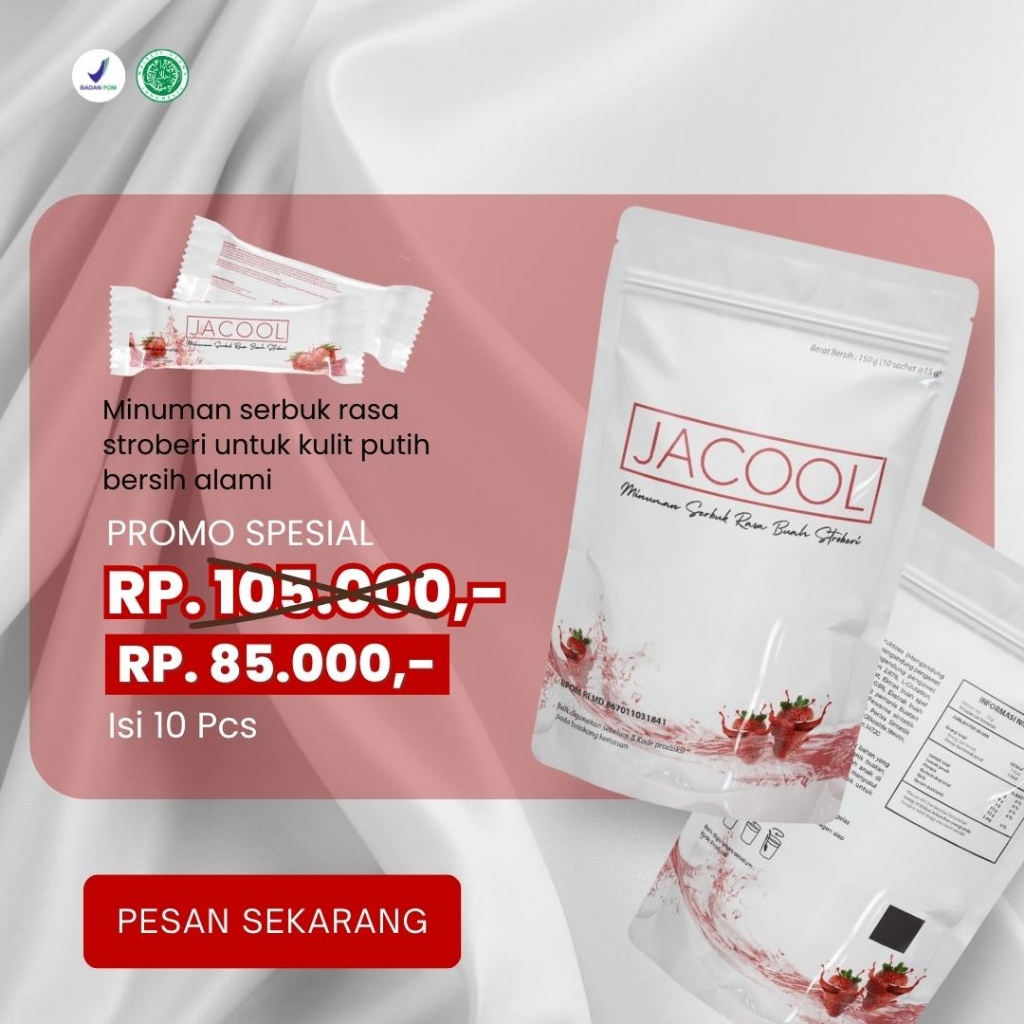 Jacool Collagen Beauty Drink Colagen Terbaik BPOM Minuman Kolagen Suplemen Kecantikan Pemutih Kulit 