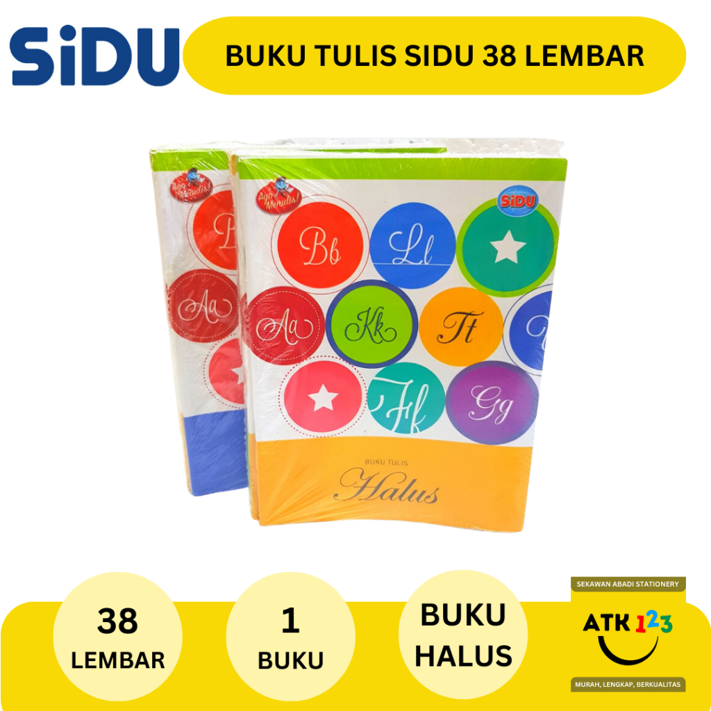 Buku Tulis Sinar Dunia / SIDU isi 38 lembar / Buku Halus / Bku Anak SD