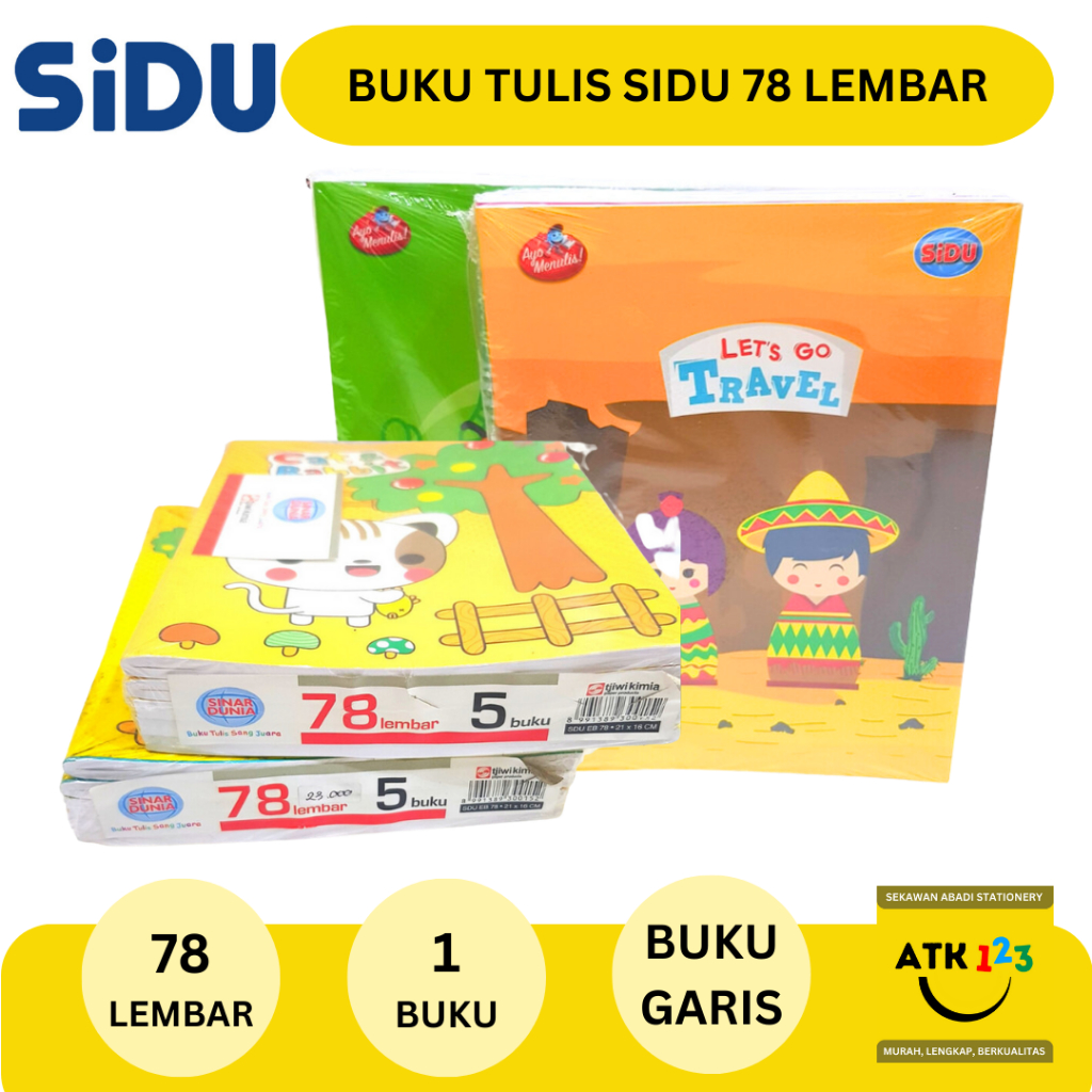 Buku Tulis Sinar Dunia / SIDU isi 78 lembar