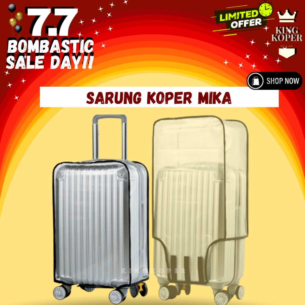 SARUNG KOPER / PELINDUNG KOPER / COVER KOPER / MIKA TRANSPARAN