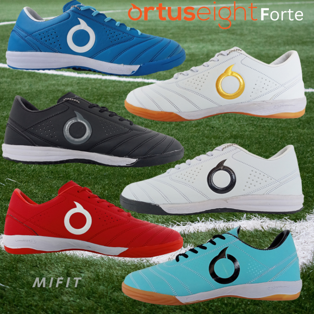 Sepatu Futsal Nyaman Terbaru Ortuseight  Forte Semi Original Warna Merah Putih Biru