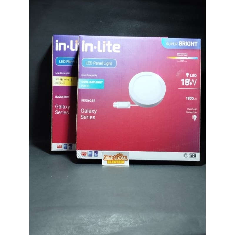Lampu led downlight OB inlite INSS628R 18 Watt bulat