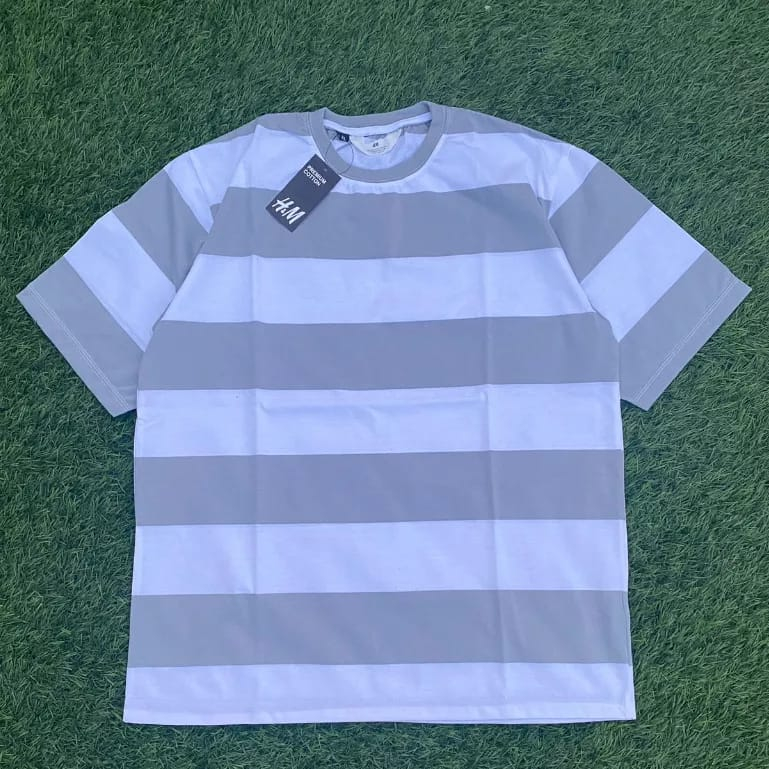 T-Shirt Stripe Oversize Kaos Salur Lengan Pendek 3 WARNA