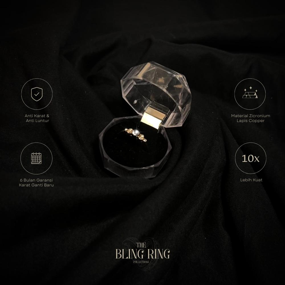 RCC017 - Croix Stone Ring Zirconium Copper Plated PREMIUM by The Bling Ring Co. - Cincin Simple Wani