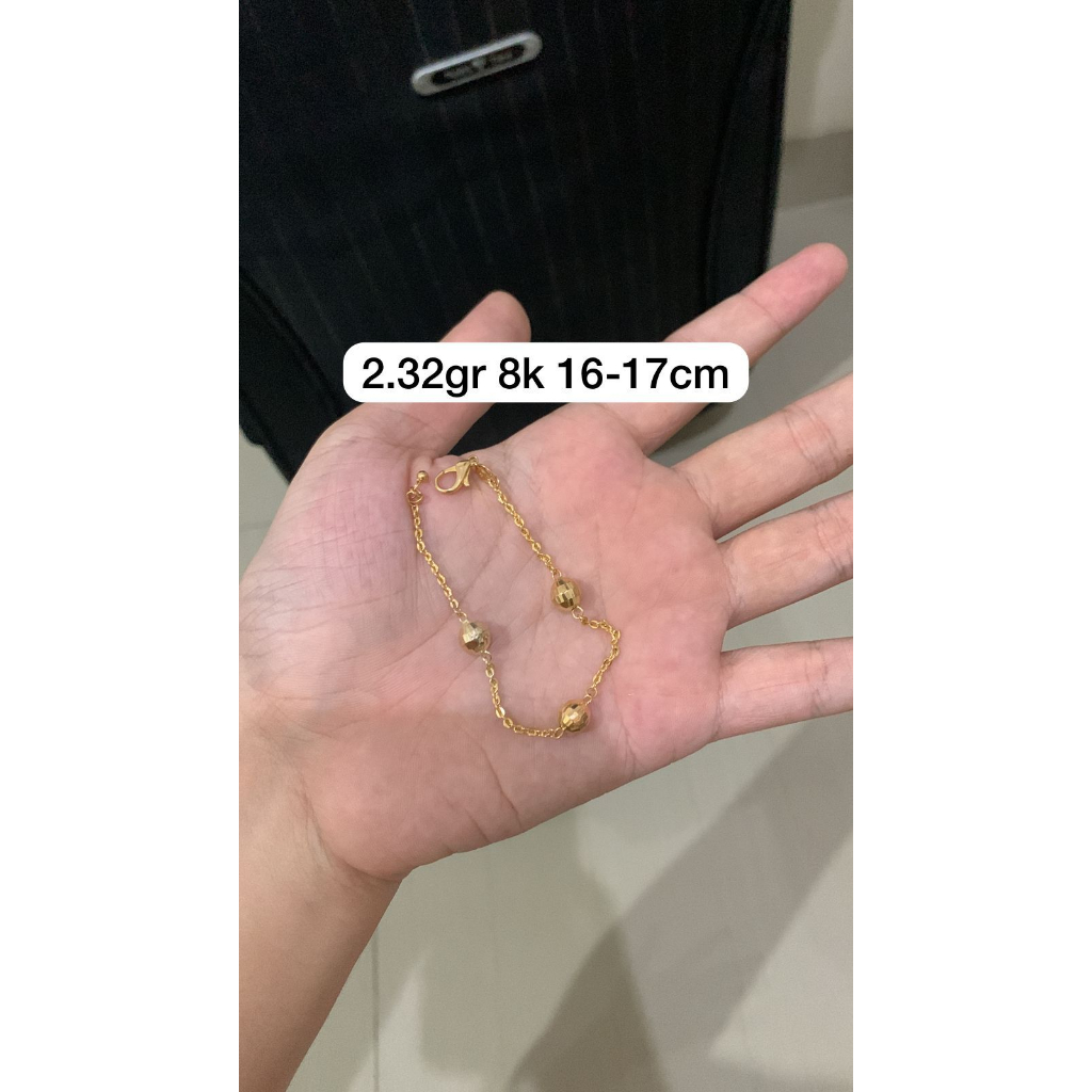 Gelang holo dior kadar 375