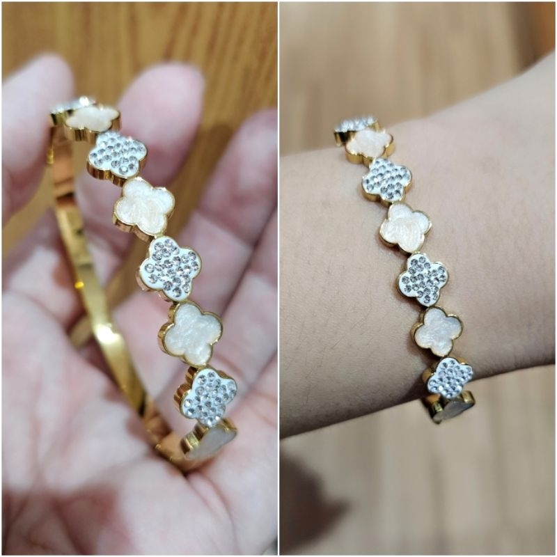 Gelang Titanium asli motif elv Premium Quality Branded Band Stainless steel Rantai anti karat anti alergi 717