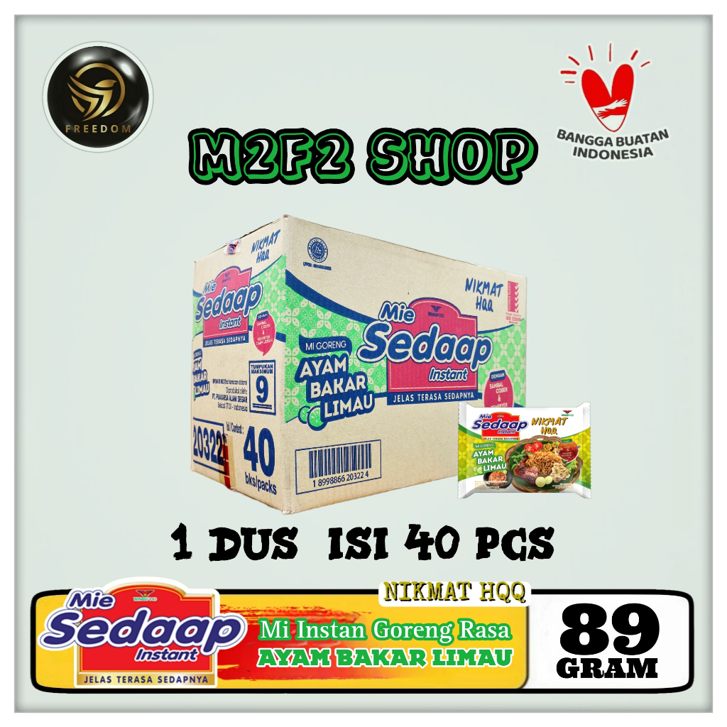 

Mie Sedaap Instant Goreng Ayam Bakar Limau Nikmat HQQ | Bag - 89 gr (Kemasan Karton)