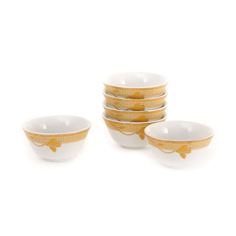 Mangkok keramik vicenza gold 3,5” 12pcs ( S18 )