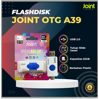 ITSTORE FlashDisk OTG USB JOINT Dual DRIVE Type-C A39 ORIGINAL 16GB / 32GB USB2 FLASHDRIVE