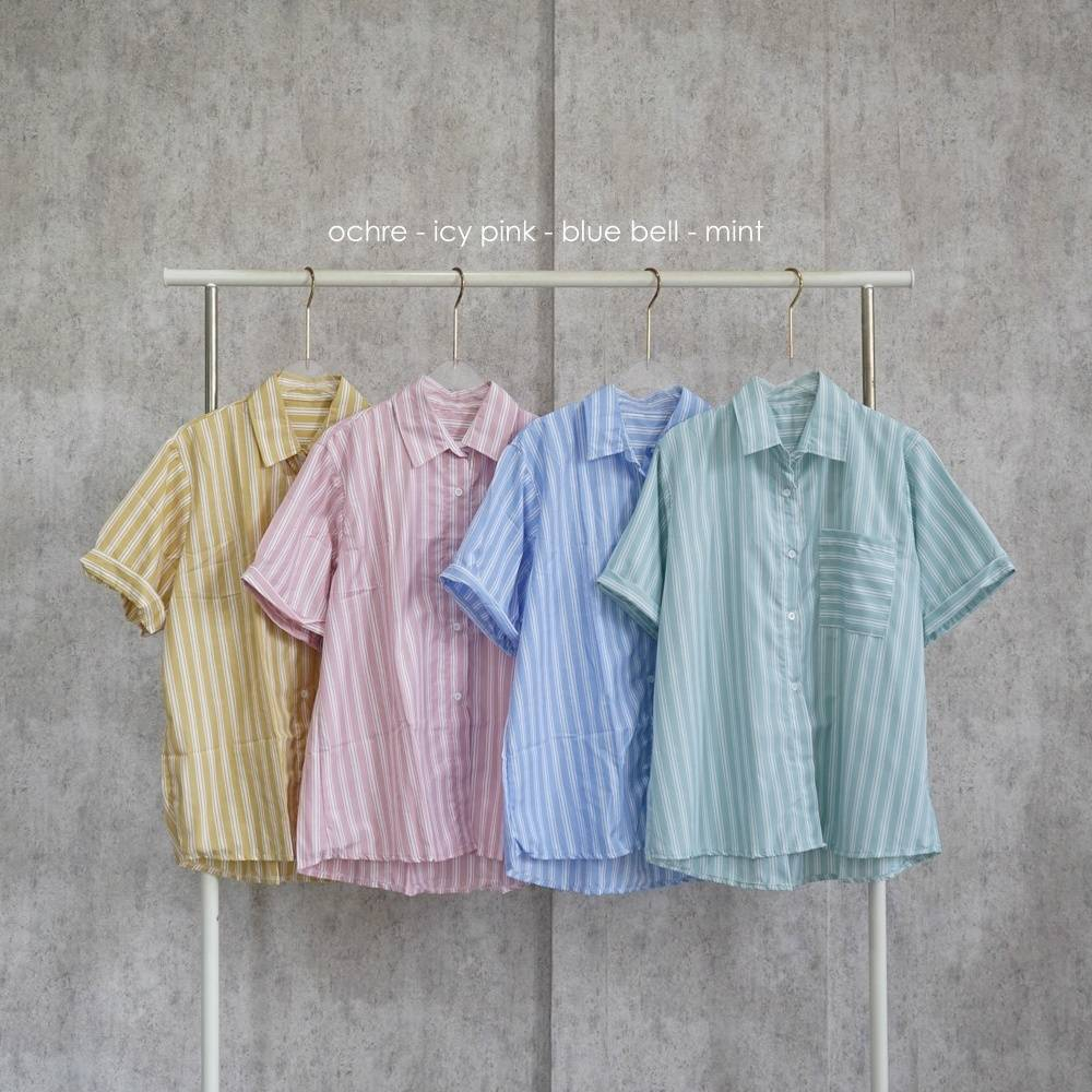 Kemeja Oversized Salur Inako FG