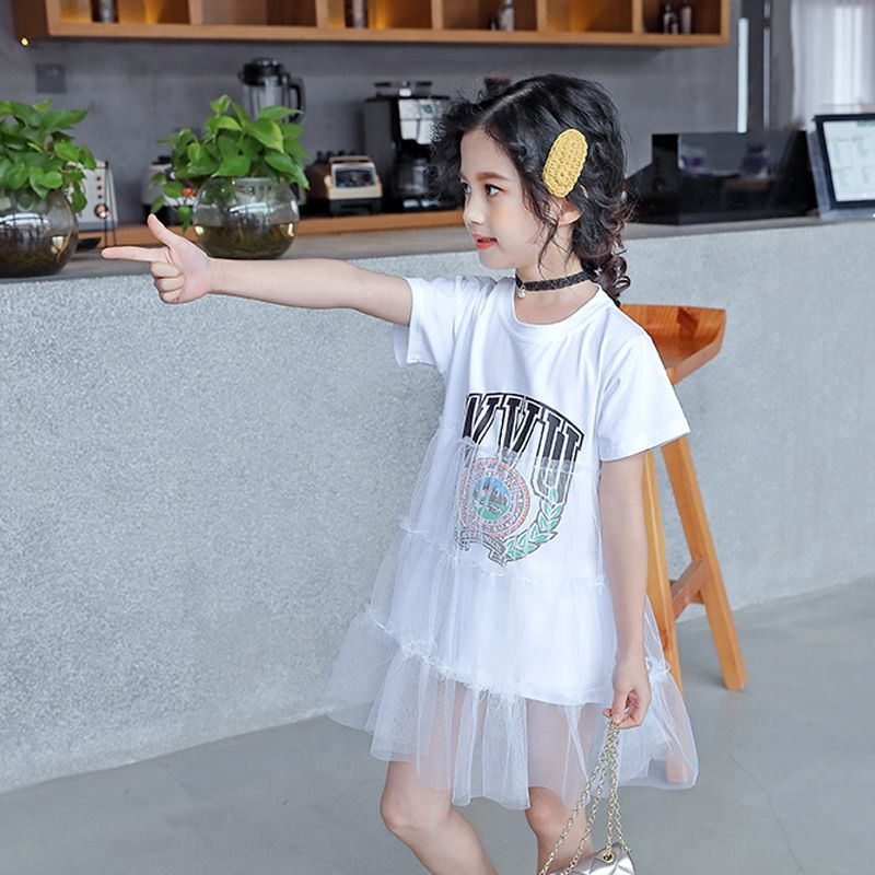 Dress Polos Anak Perempuan Motif Print Alphabet WVU