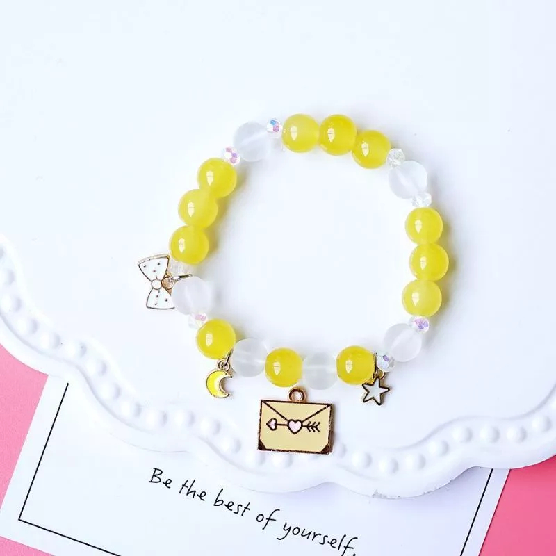 Gelang Pearl Anak Premium Melody Pink Unicorn Cewek Cinnamoroll