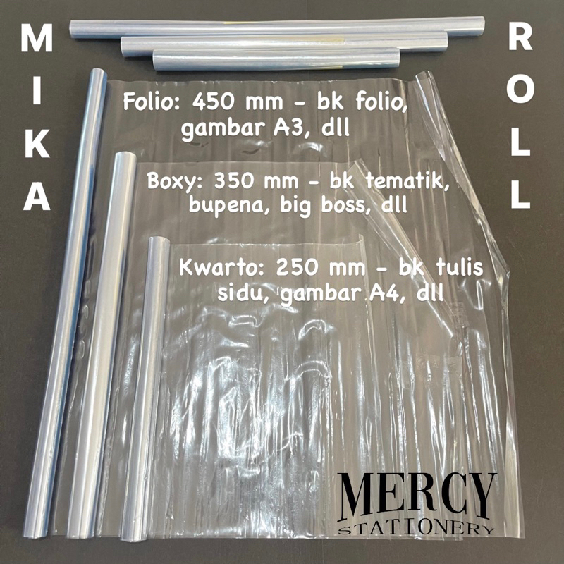 

Sampul Roll Buku Tulis Buku Gambar Mika Roll Panjang 5 Meter - Sampul Mika Bening Sampul Boxy Roll Folio kwarto Book Covering