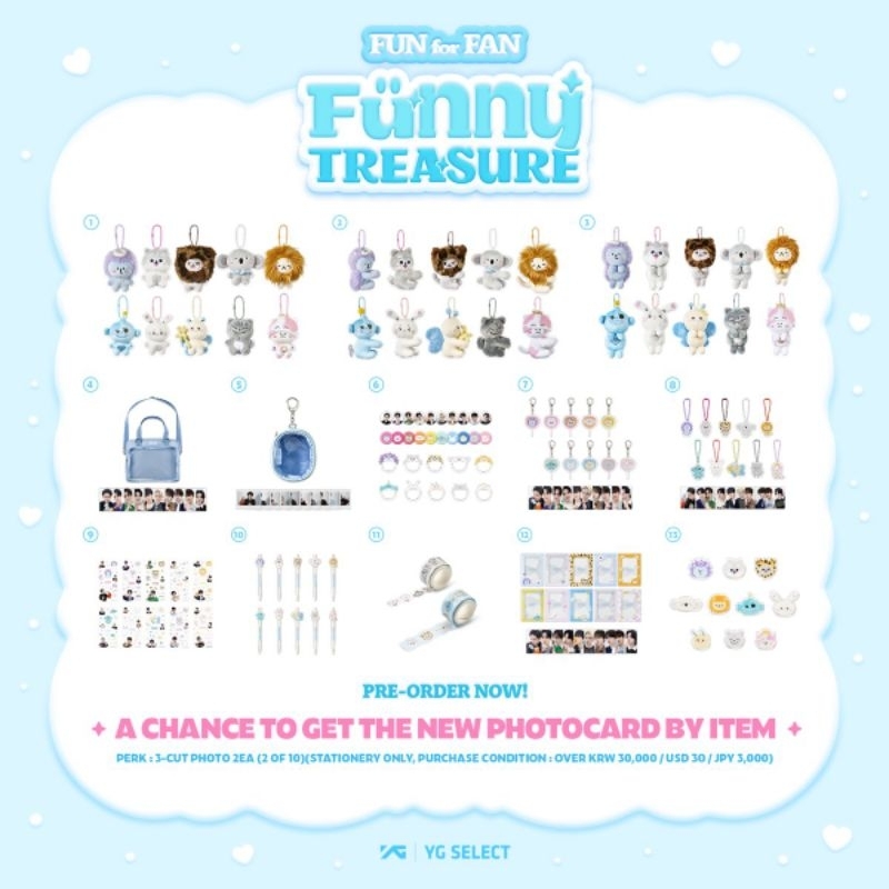 [PRE-ORDER] MD Funny Treasure - Plush Keying Doll Photocard Holder PVC Window Pouch Bag Mini Acrylic