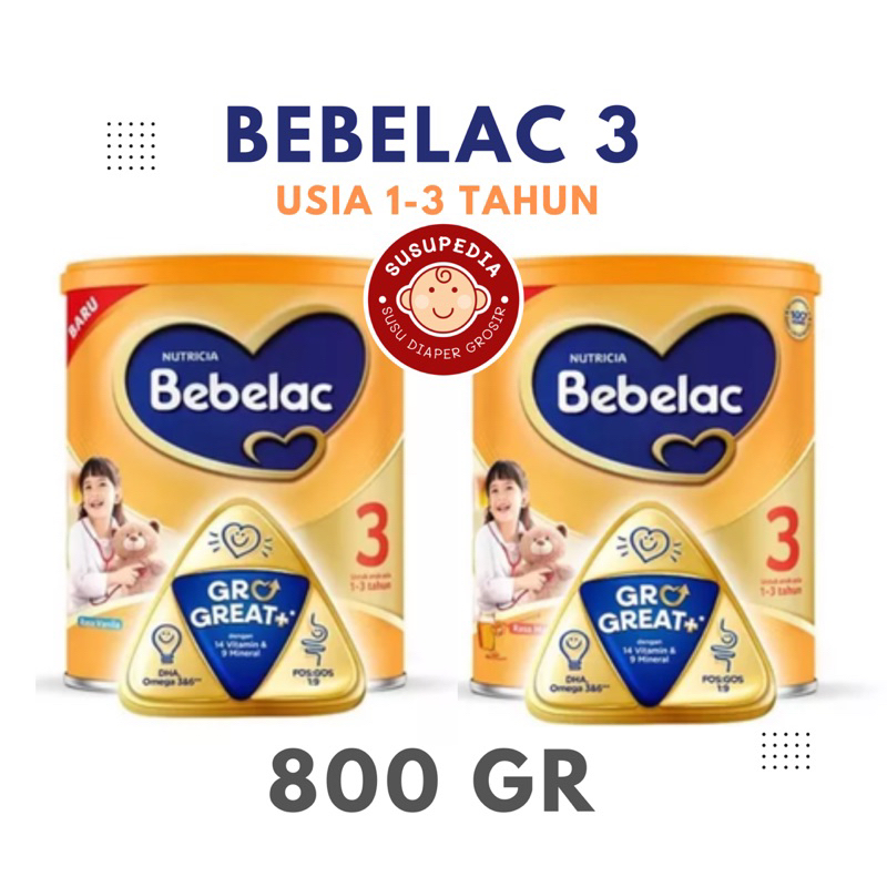 BEBELAC3 VANILA MADU 800 gr Susu pertumbuhan 1-3 Tahun Bebelac 3