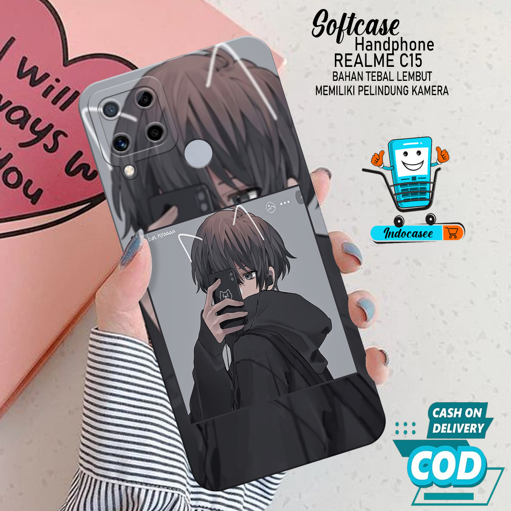 Case Hp Softcase Realme C15 Case Hp Realme C15 Silikon Hp Realme C15 Casing Realme C15 Motif Cartoon