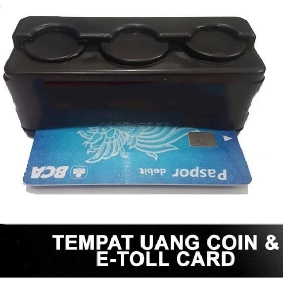 Kotak Koin Mobil 3slot/Tempat Penyimpanan Koin Mobil 3 slot/Tempat Kotak Coin Koin Plastik Premium