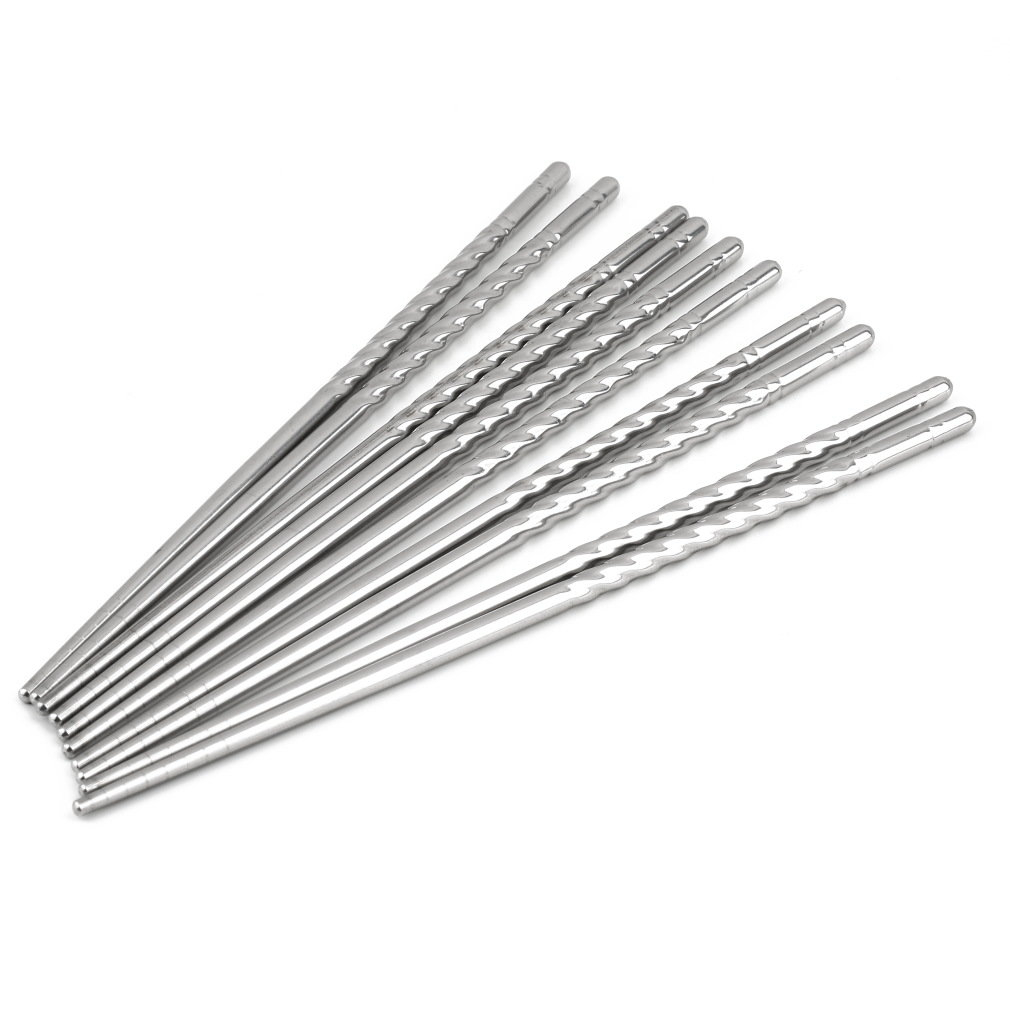Sumpit Mie High Quality Stainless Steel 5 Pasang (10 Pcs) Stainless Steel